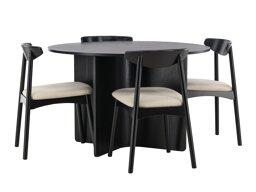 Eetkamerset Dallas 4986 (Zwart)