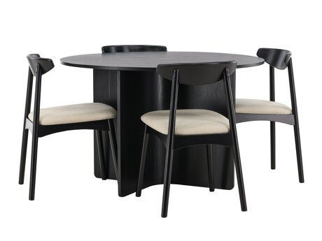 Eetkamerset Dallas 4986 (Zwart)