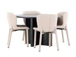 Eetkamerset Dallas 4988 (Zwart)