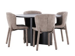 Eetkamerset Dallas 4988 (Zwart)