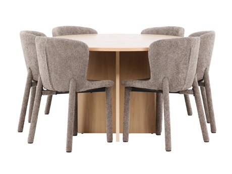 Eetkamerset Dallas 4989 (Eiken)