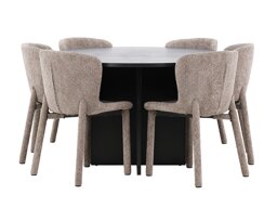 Eetkamerset Dallas 4989 (Zwart)