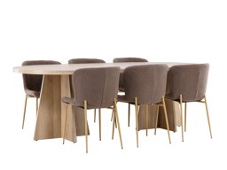 Eetkamerset Dallas 4990 (Bruin)