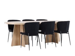 Eetkamerset Dallas 4990 (Zwart)