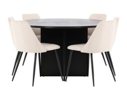 Eetkamerset Dallas 4992 (Zwart)