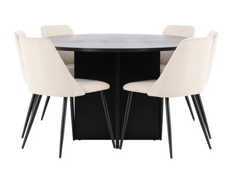 Eetkamerset Dallas 4992 (Zwart)