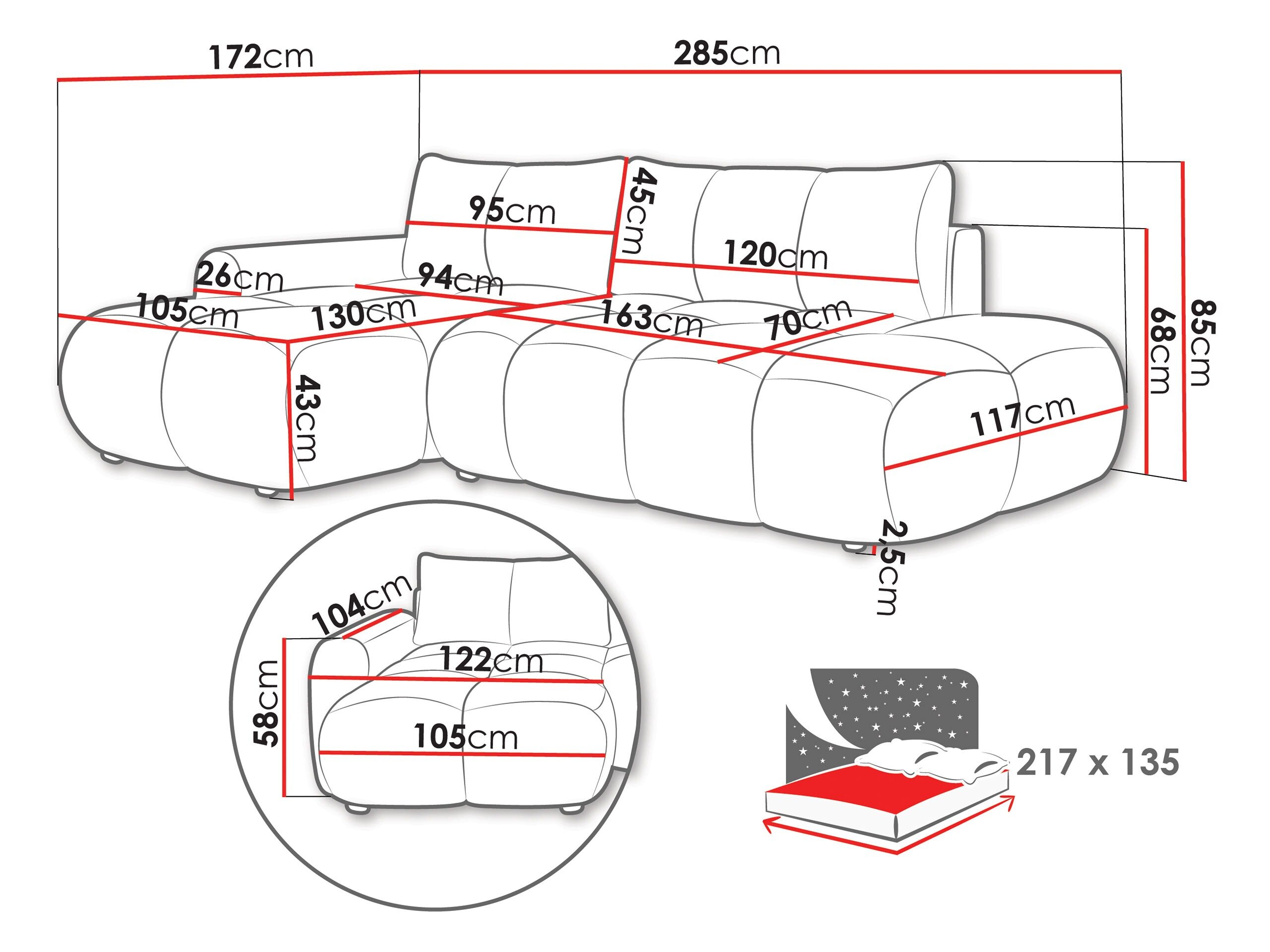Hjørnesofa TrendyNest Ansera (Flow 21)