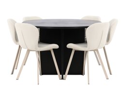 Eetkamerset Dallas 5010 (Zwart)