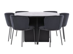 Eetkamerset Dallas 5013 (Zwart)