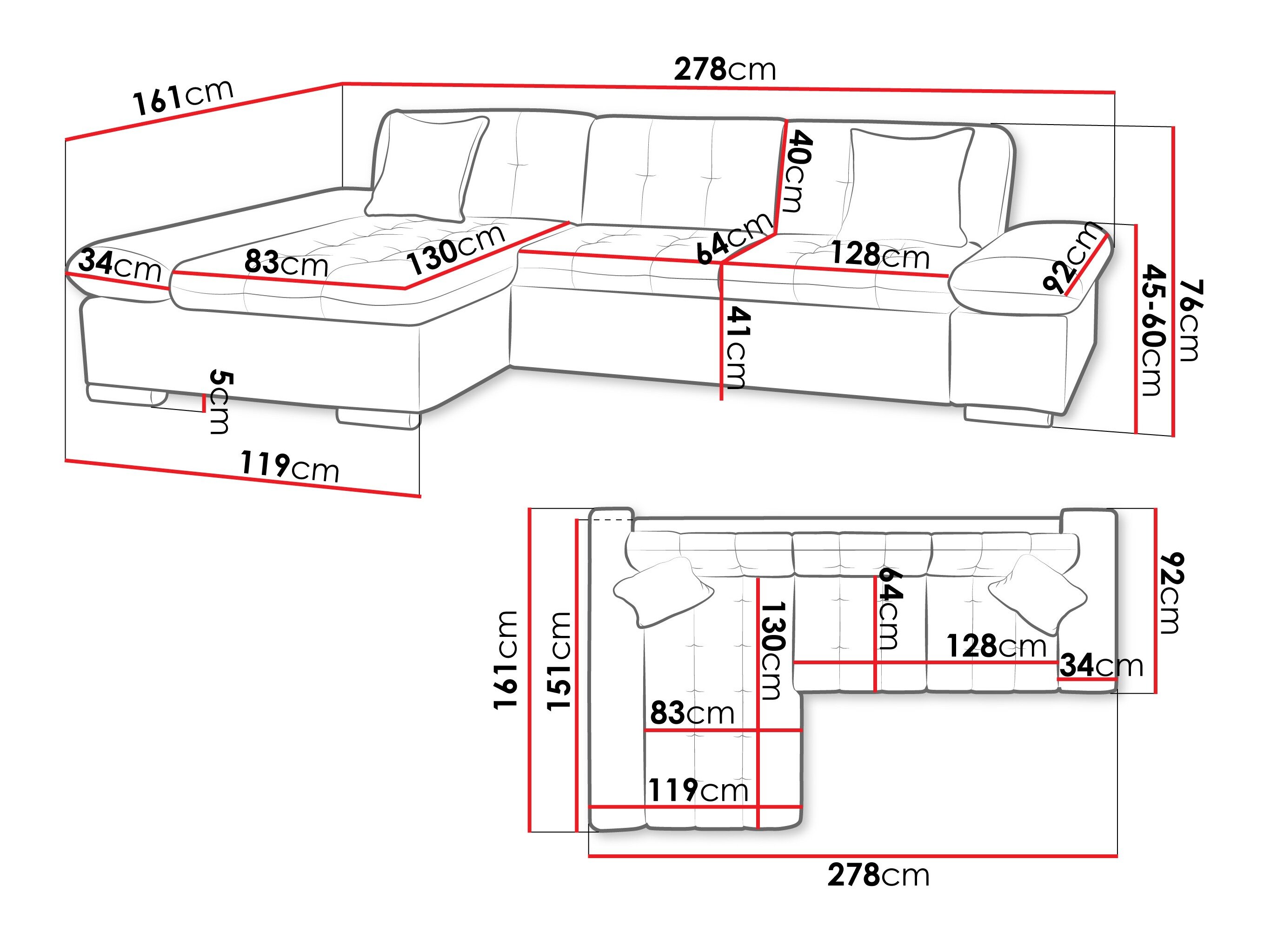 Hjørnesofa Comfivo 219 (Nazar 225.02)
