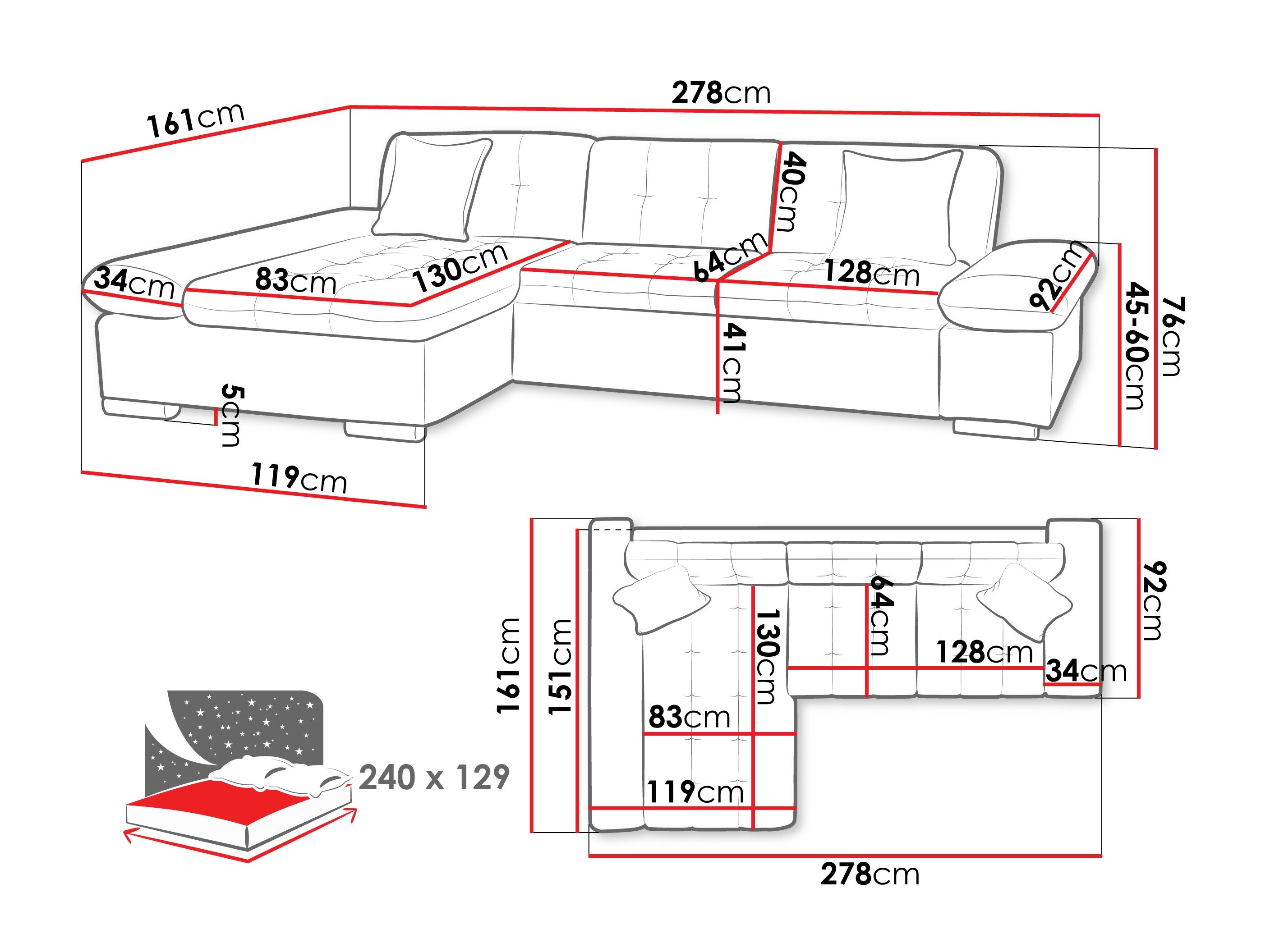 Hjørnesofa Comfivo Sanitas I (Sandu 224.02)