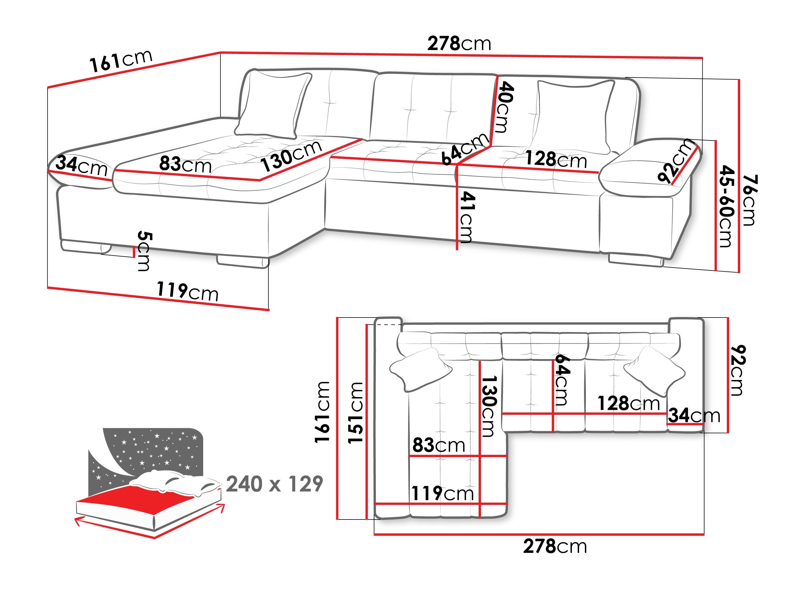 Hjørnesofa Comfivo Sanitas I (Sandu 224.02)