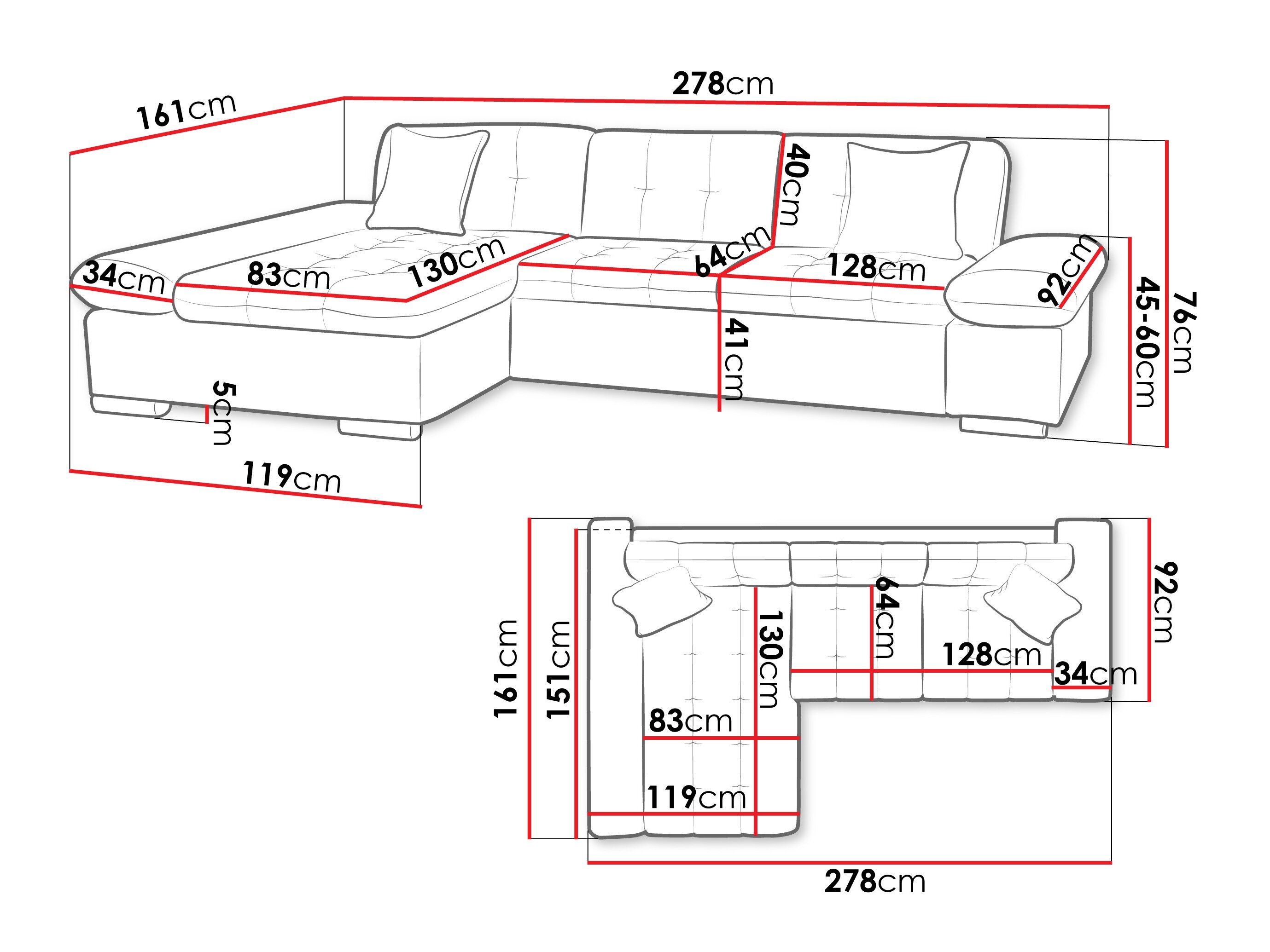 Hjørnesofa Comfivo Serenitas (Cruz 80)