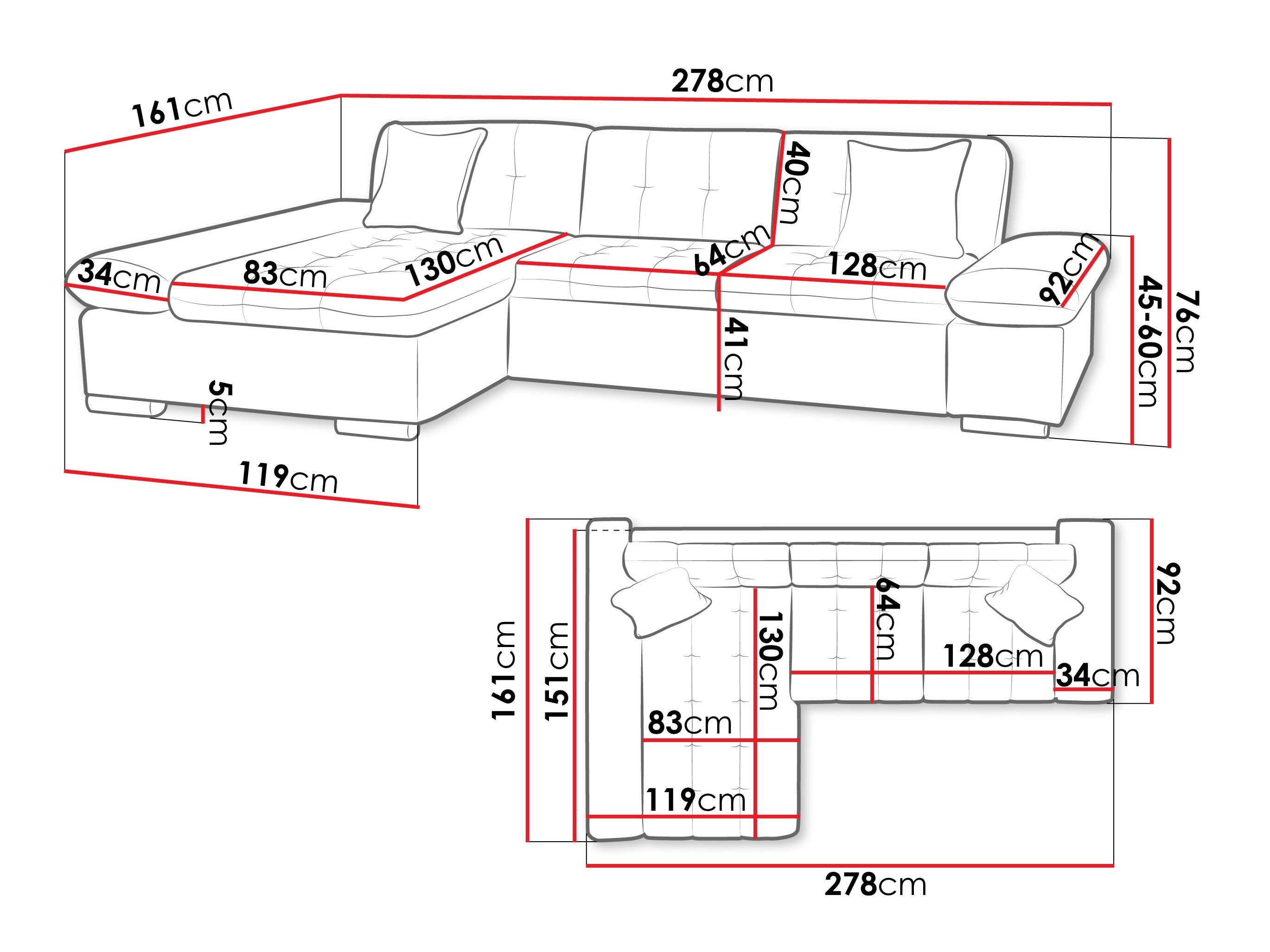 Hjørnesofa Comfivo Serenitas (Nazar 225.05)