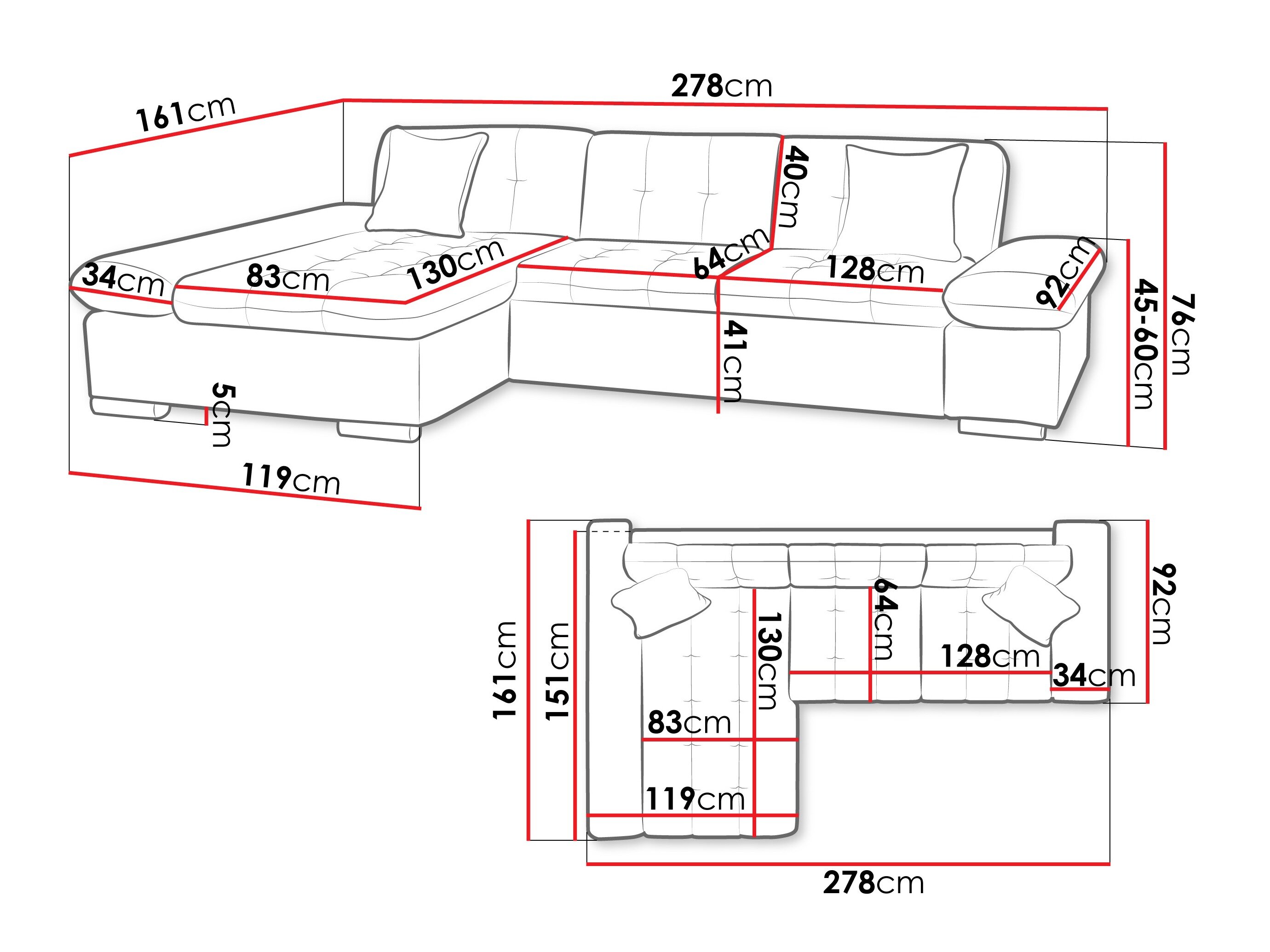 Hjørnesofa Comfivo Serenitas (Nazar 225.06)