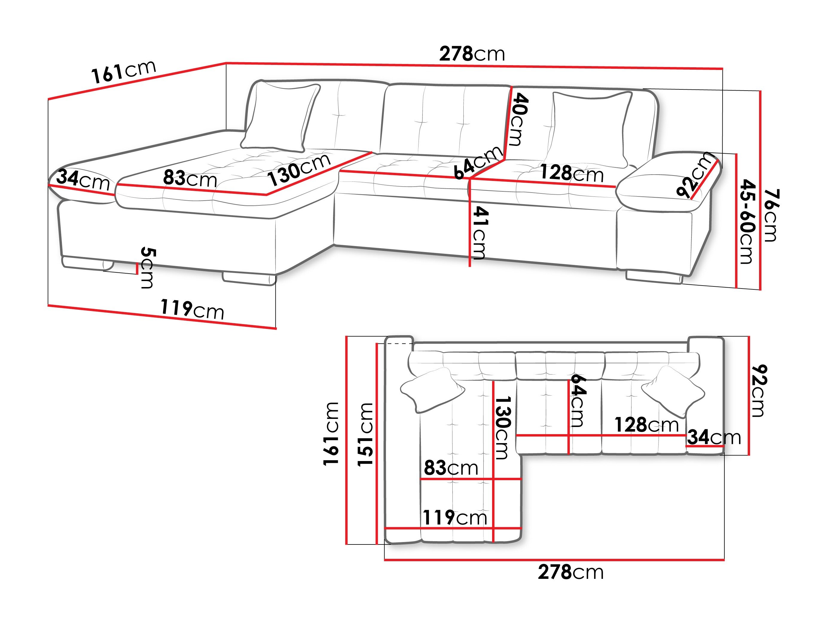 Hjørnesofa Comfivo Serenitas (Sandu 224.02)