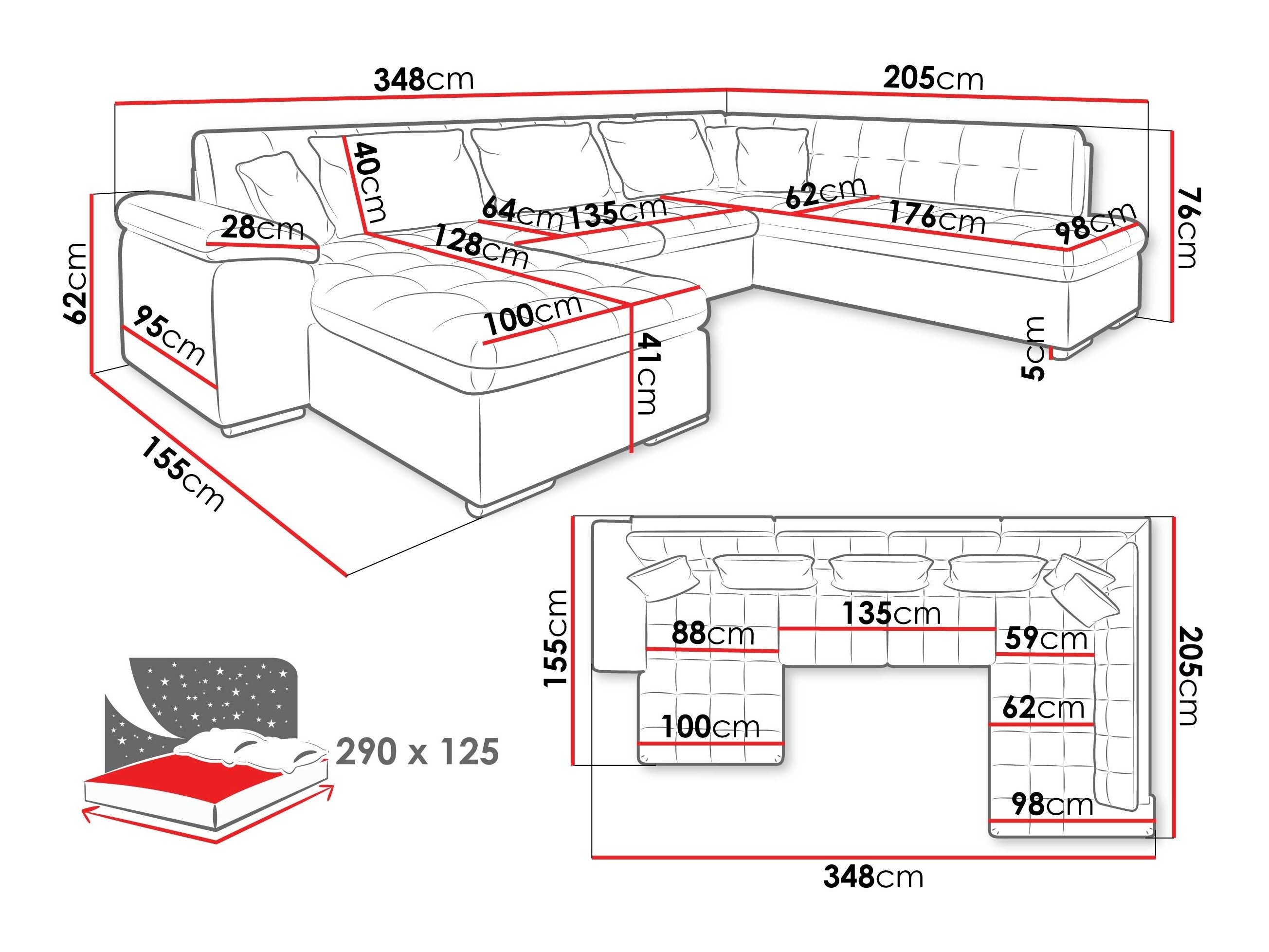 Hjørnesofa Comfivo 114 (Højre)