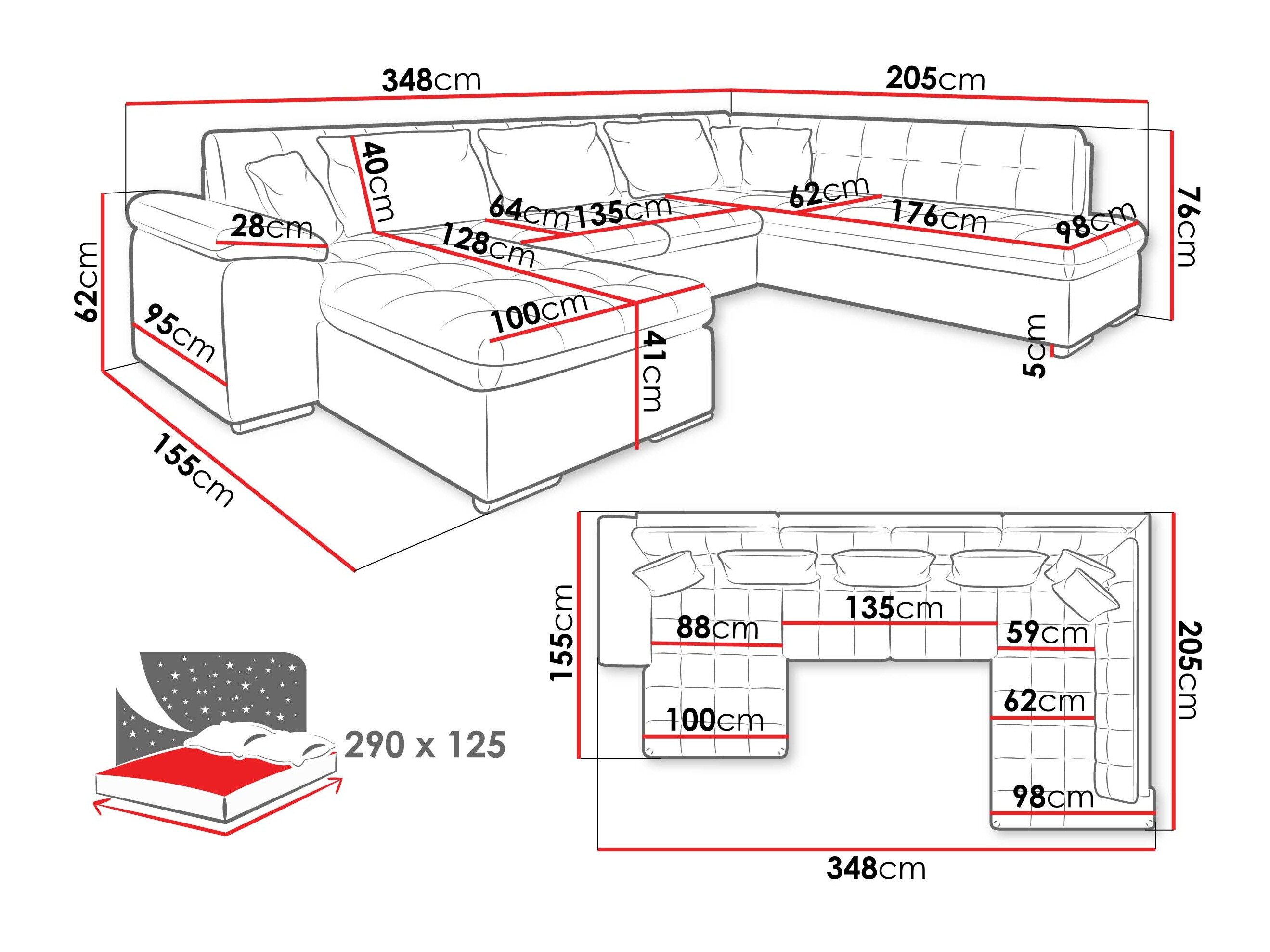 Hjørnesofa Comfivo Gemma II (Højre)