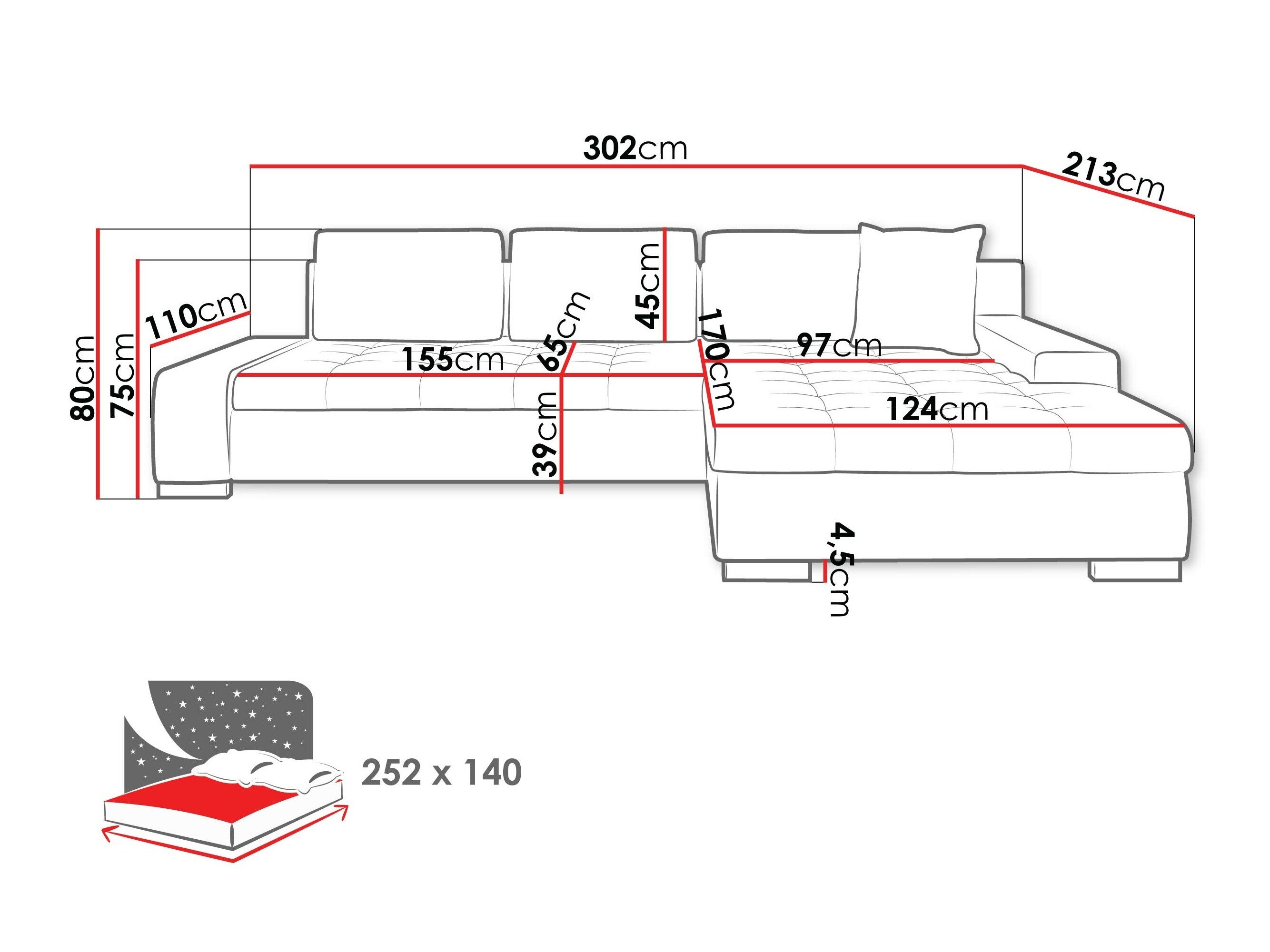 Hjørnesofa Comfivo Nitor II (Baloo 2073)