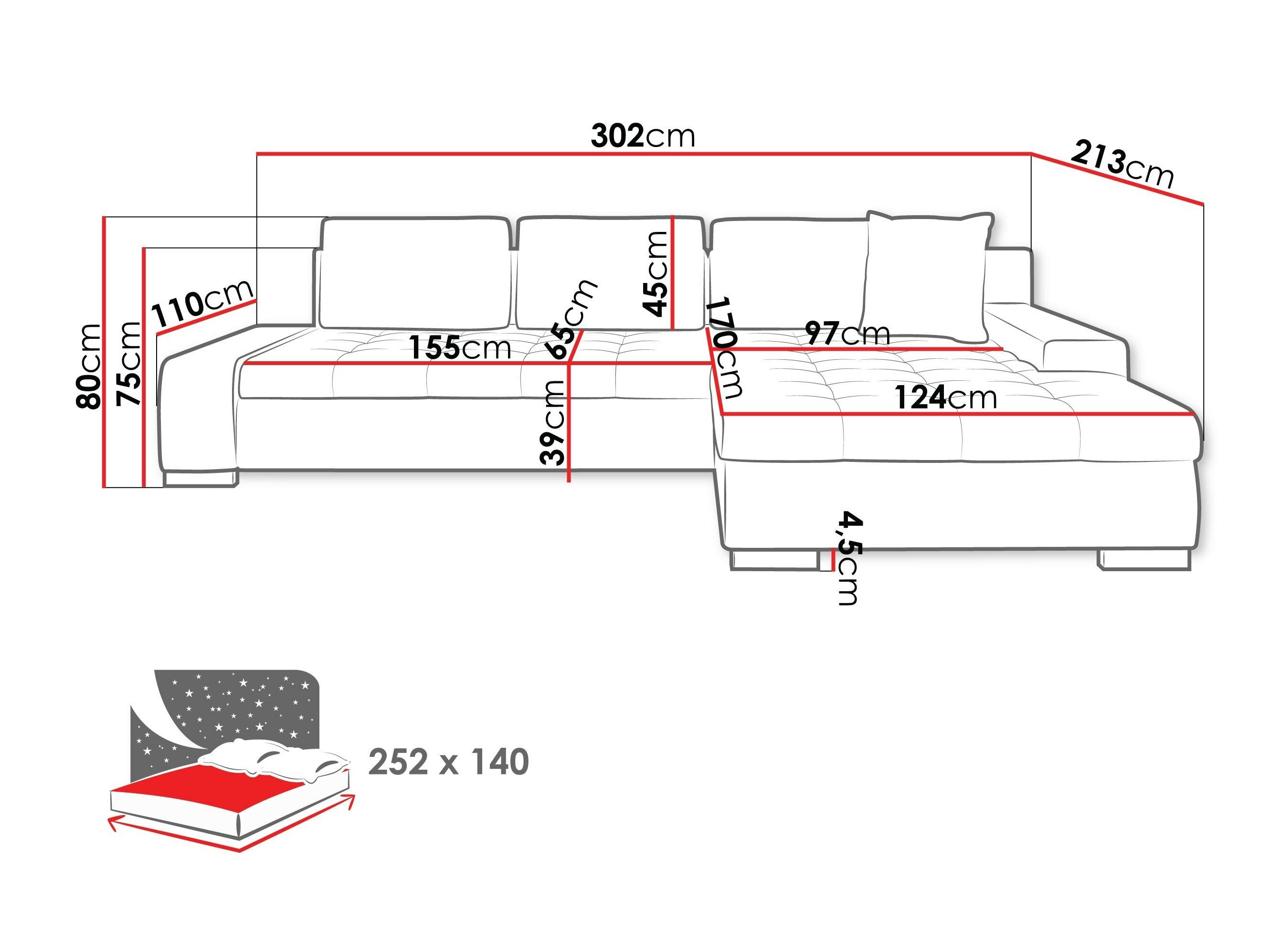 Hjørnesofa Comfivo Nitor II (Boucle Abriamo 04)
