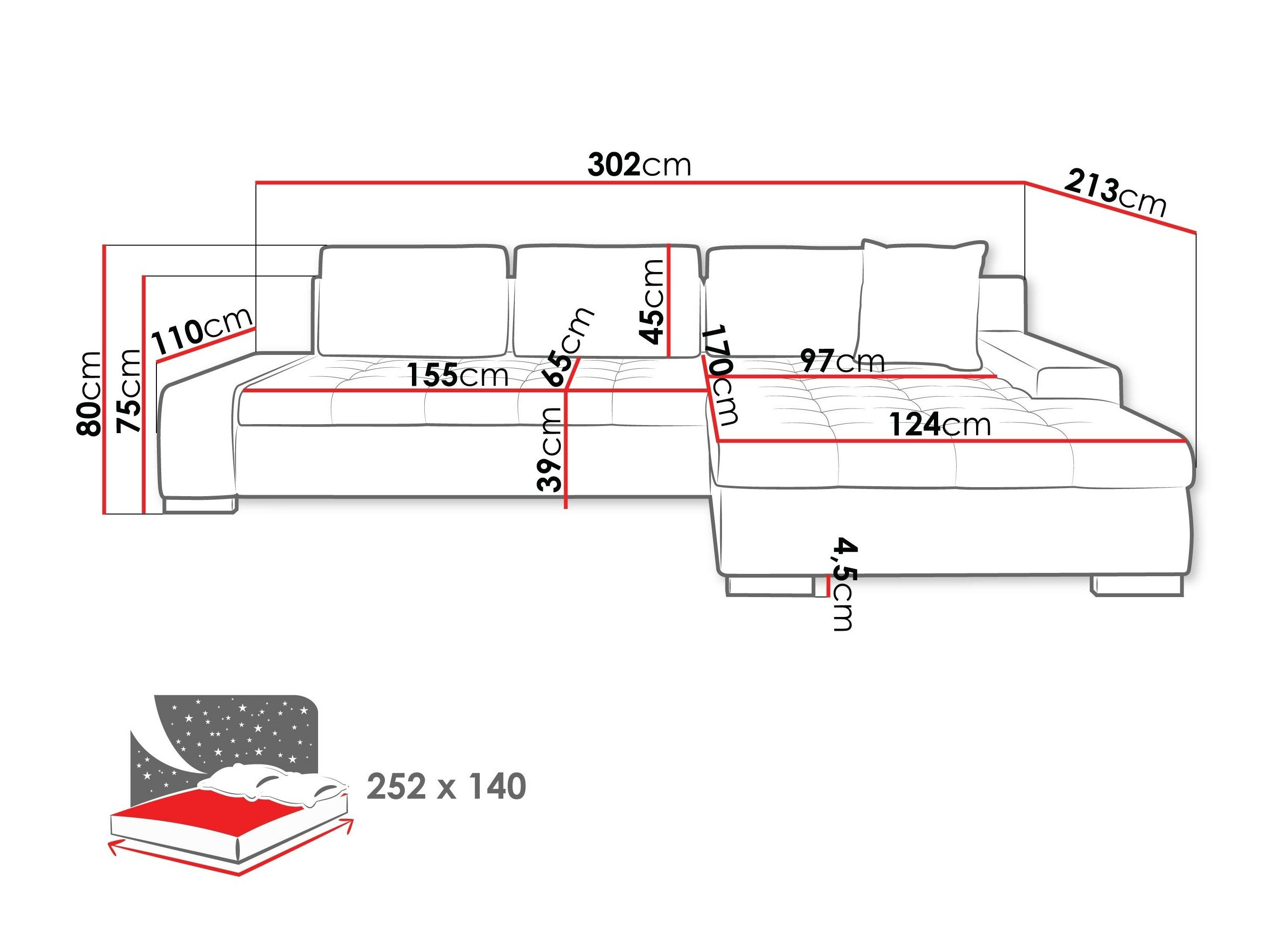 Hjørnesofa Comfivo Nitor II (Soft 017 + Casablanca 2315)