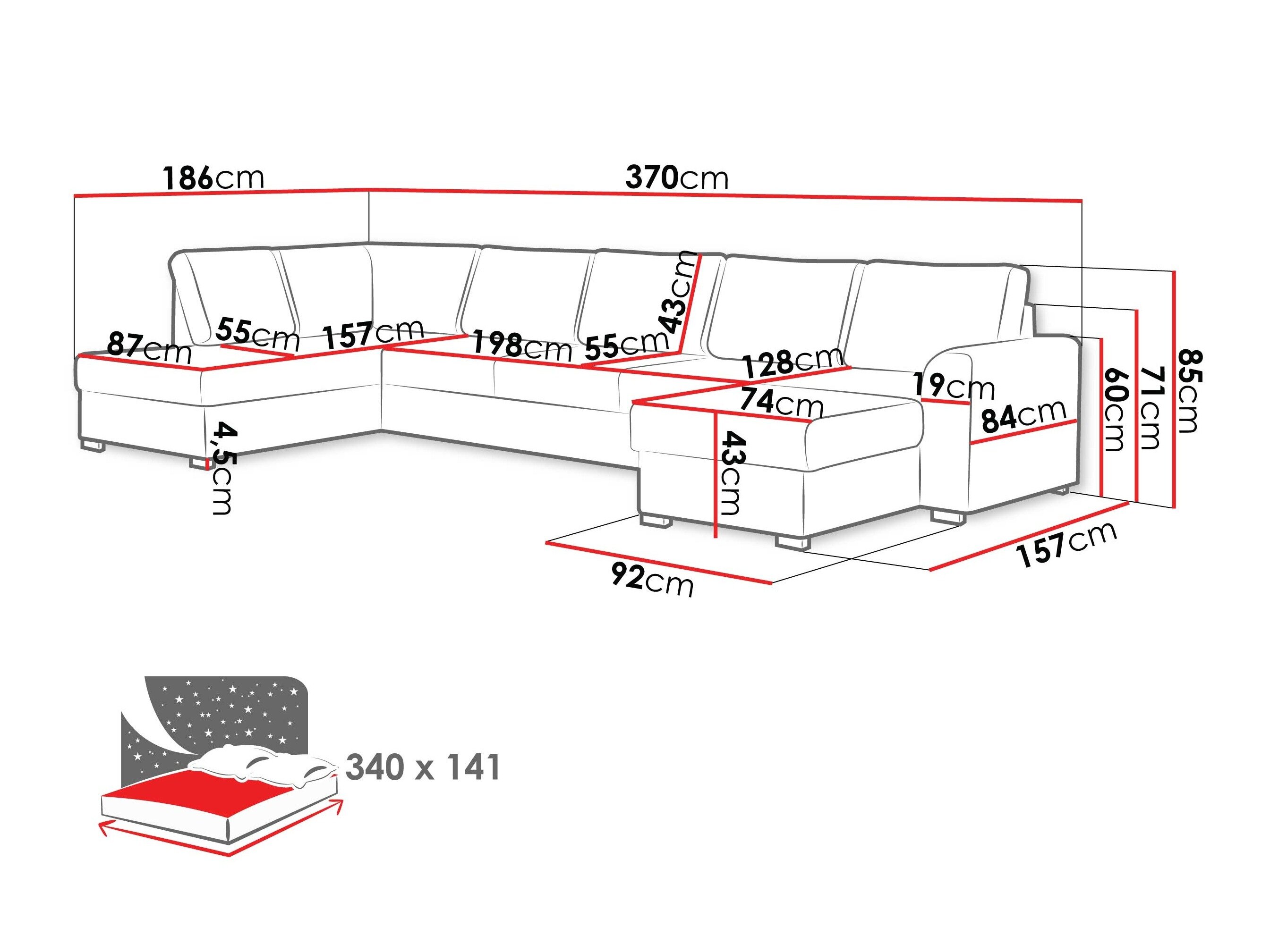 Hjørnesofa Comfivo Flumen I (Nazar 225.02)