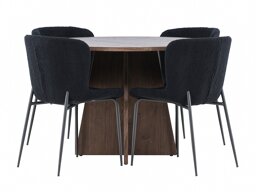 Eetkamerset Dallas 5051 (Zwart)
