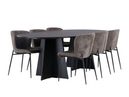 Eetkamerset Dallas 5052 (Bruin)