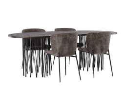 Eetkamerset Dallas 5065 (Bruin)