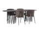 Eetkamerset Dallas 5065 (Bruin)