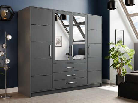 Kleiderschrank Dortivu (Graphit)