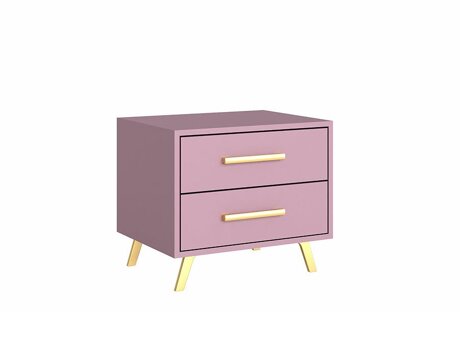 Table de chevet Rosa (Pourpre + Doré)