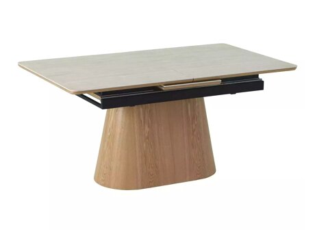 Tafel Detroit 932 (Licht travertin + Eiken)