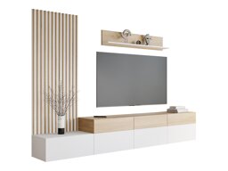 Woonkamerset Comfivo Munium II (Wit + Eiken)