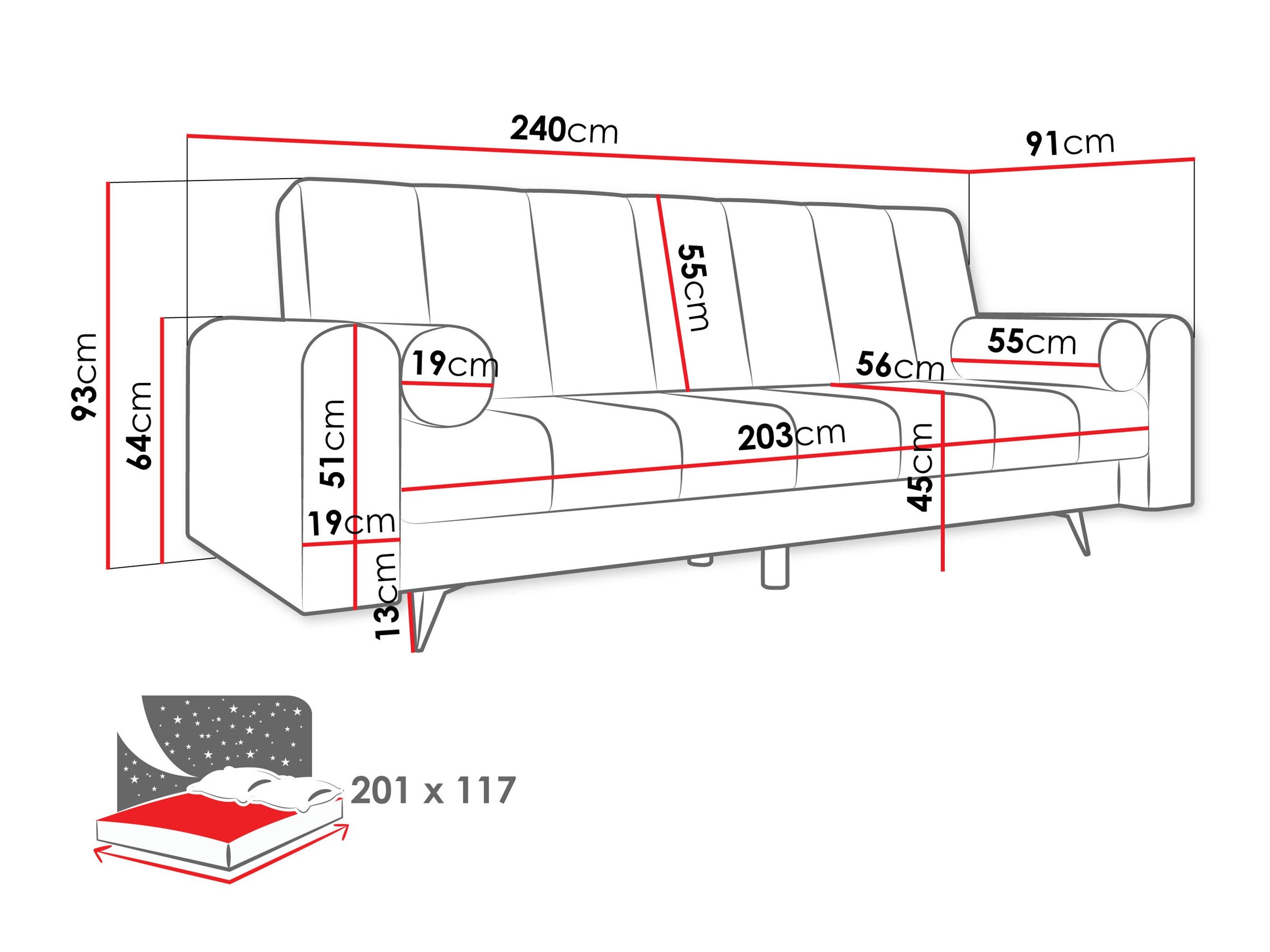 Sovesofa Comfivo 499 (Trilla 222.04)
