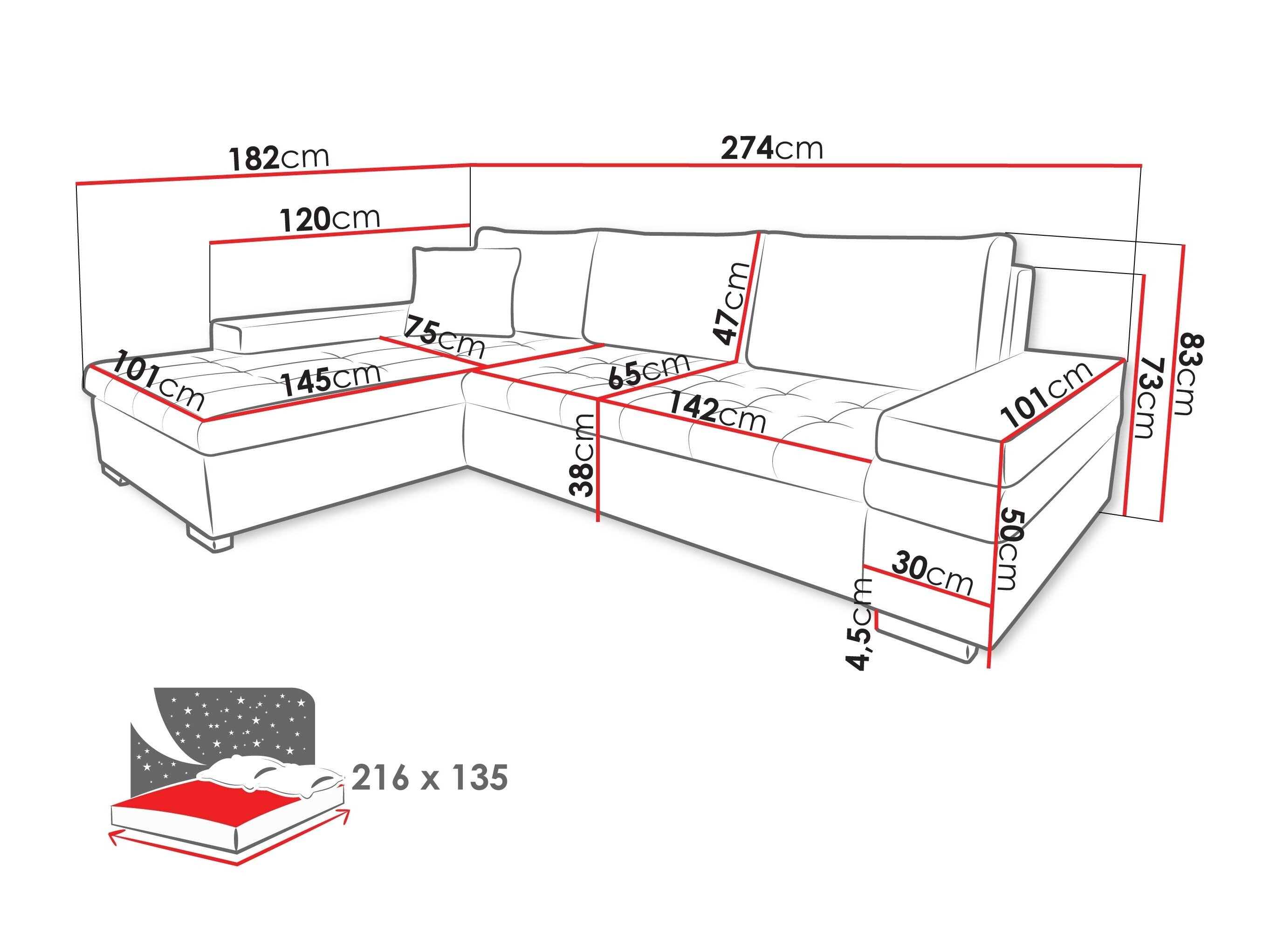 Hjørnesofa Comfivo 212 (Zoya 03 + Mokka 03)