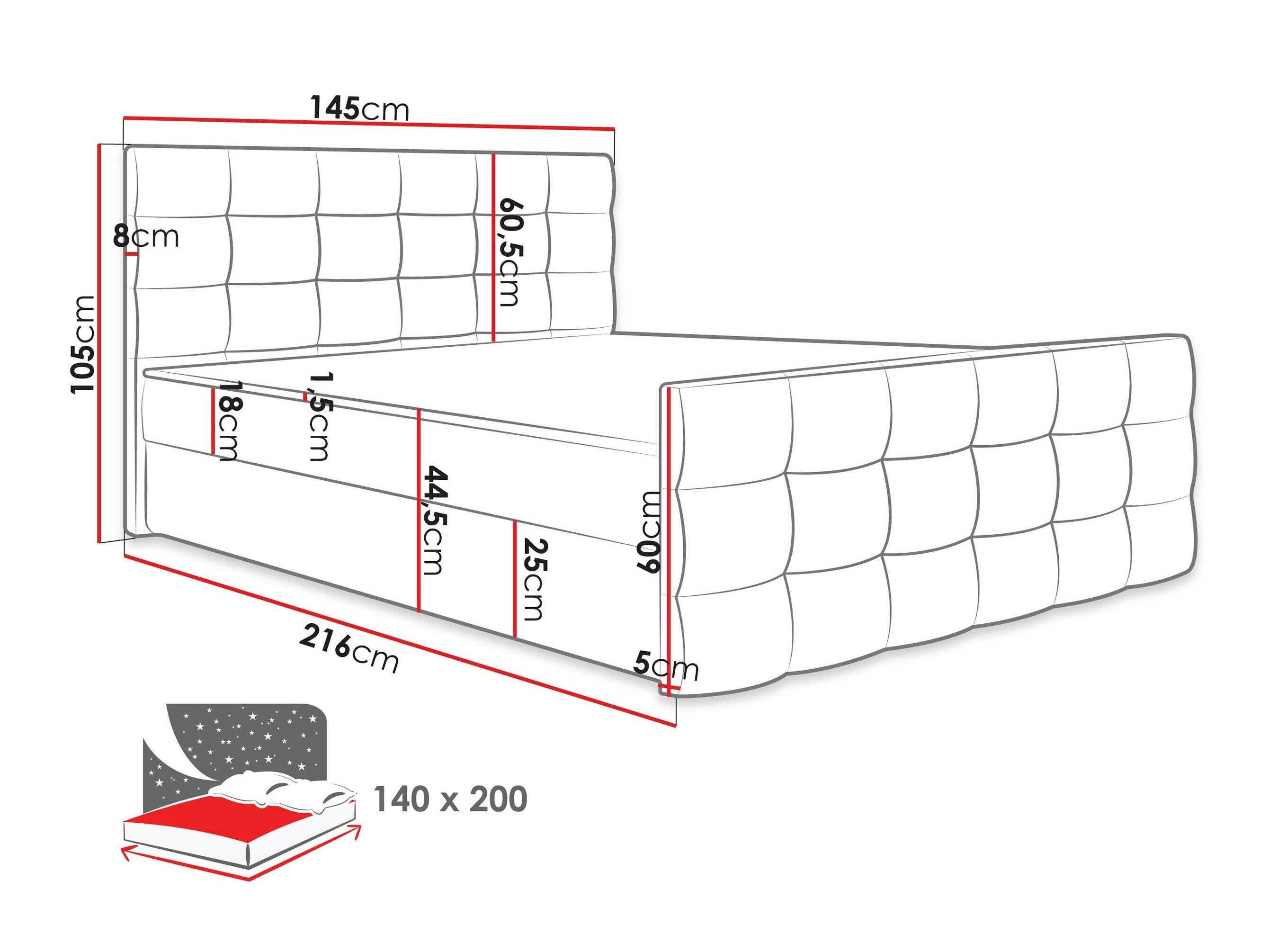 Boxspring Memphis 113 (Rico 18)