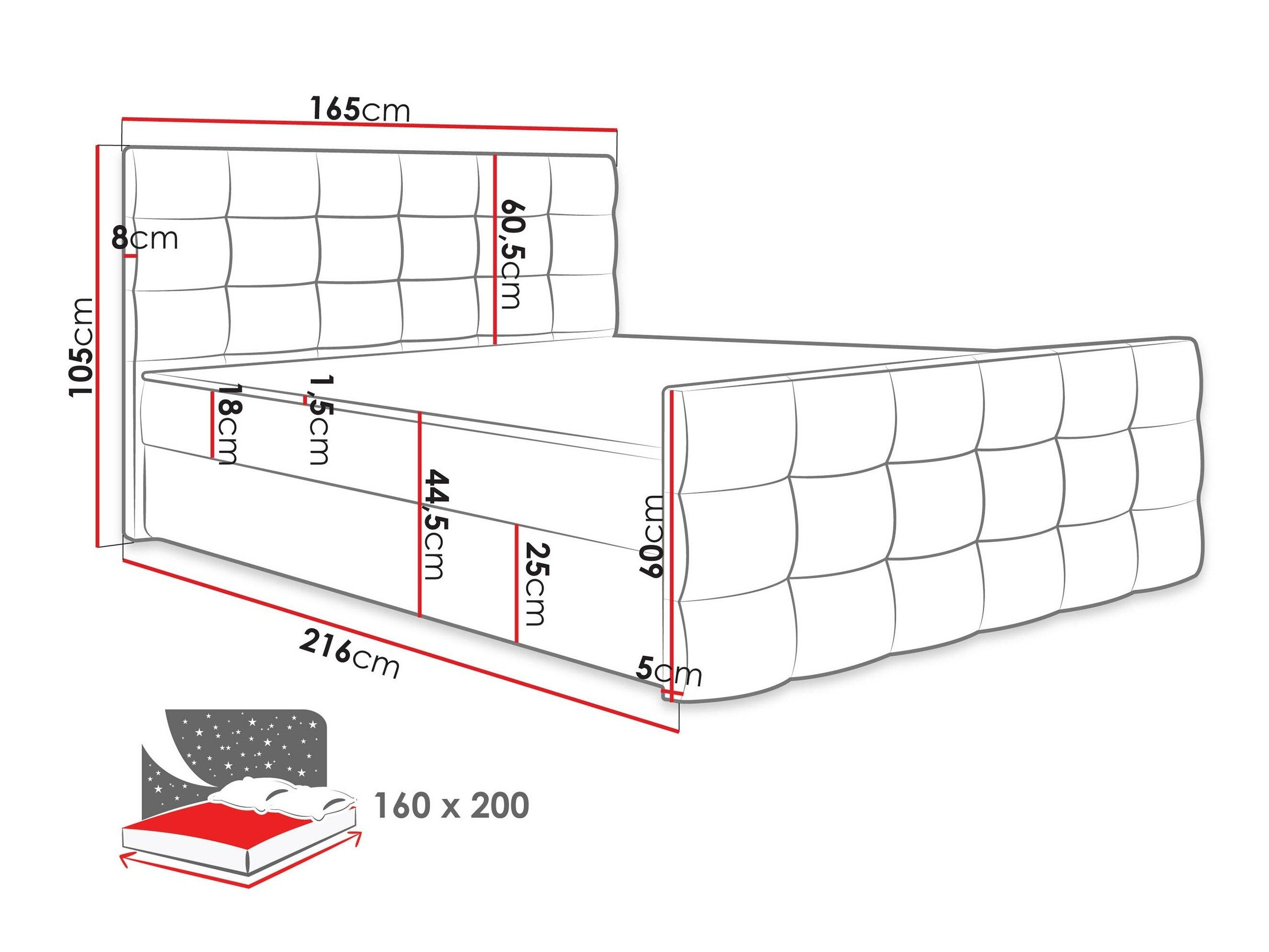 Boxspring Memphis 113 (Rico 20)