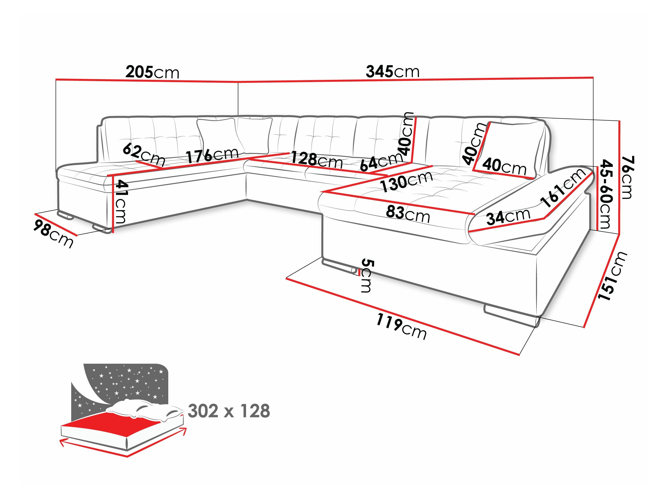 Hjørnesofa Comfivo 173 (Baloo 2073)
