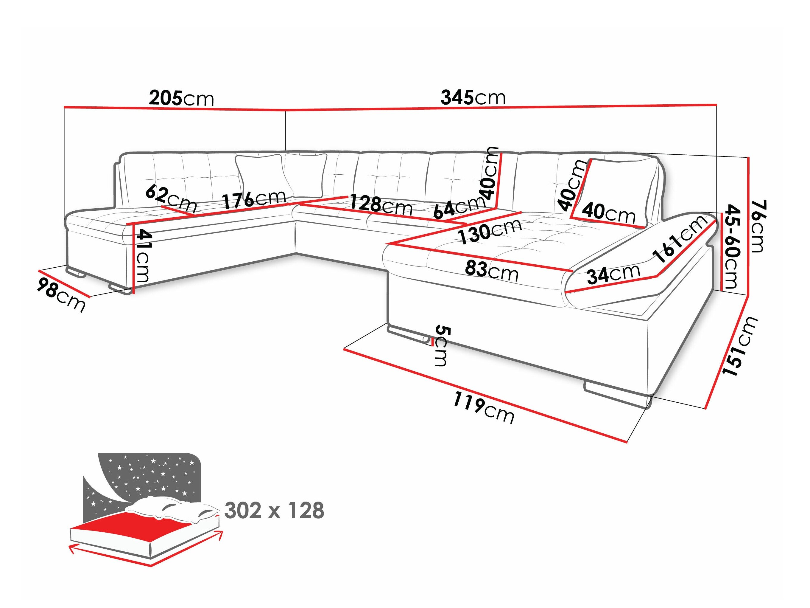 Hjørnesofa Comfivo Tilia I (Flow 12)