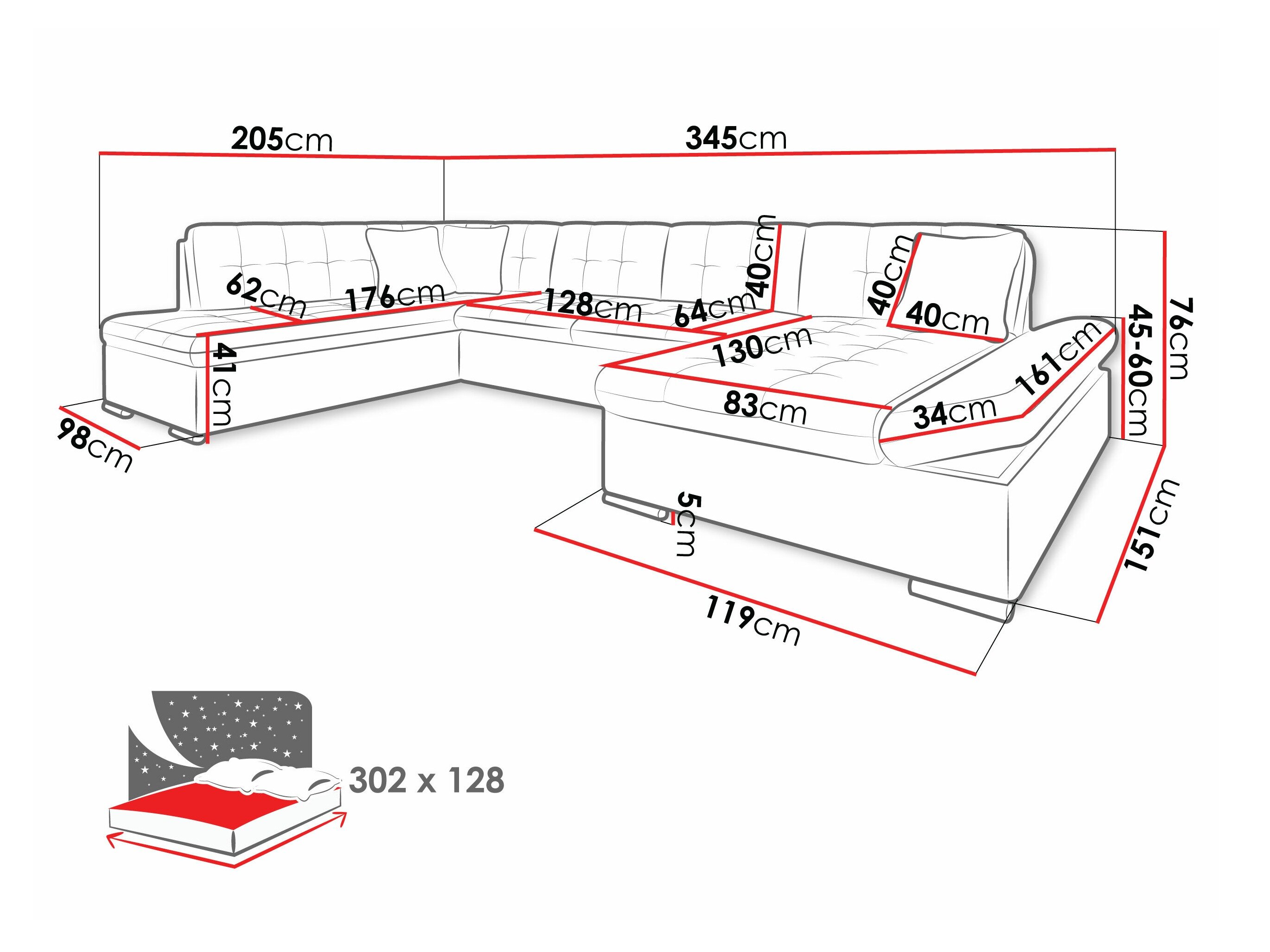Hjørnesofa Comfivo Tilia I (Lawa 05)