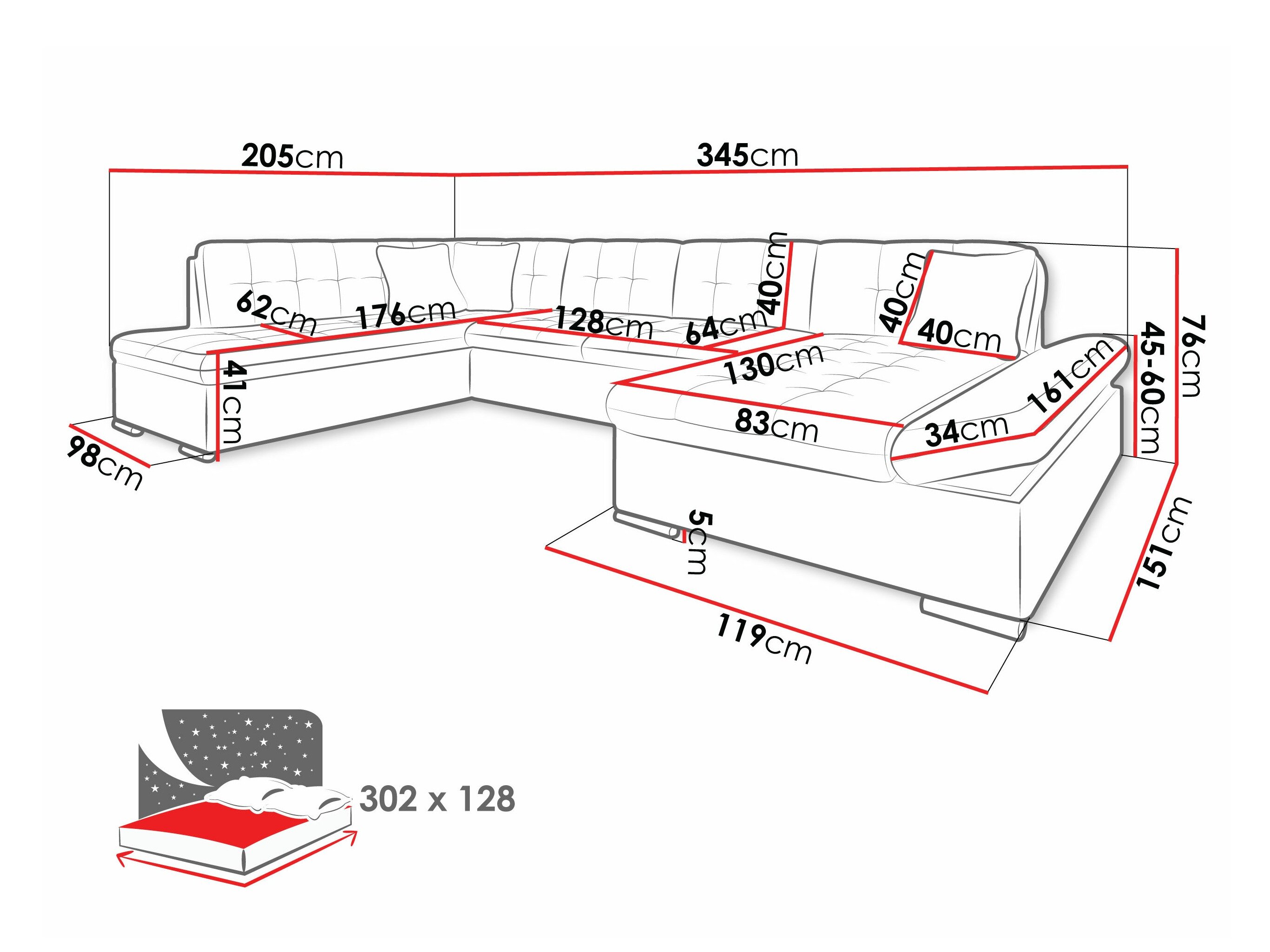 Hjørnesofa Comfivo Tilia I (Poso 05)