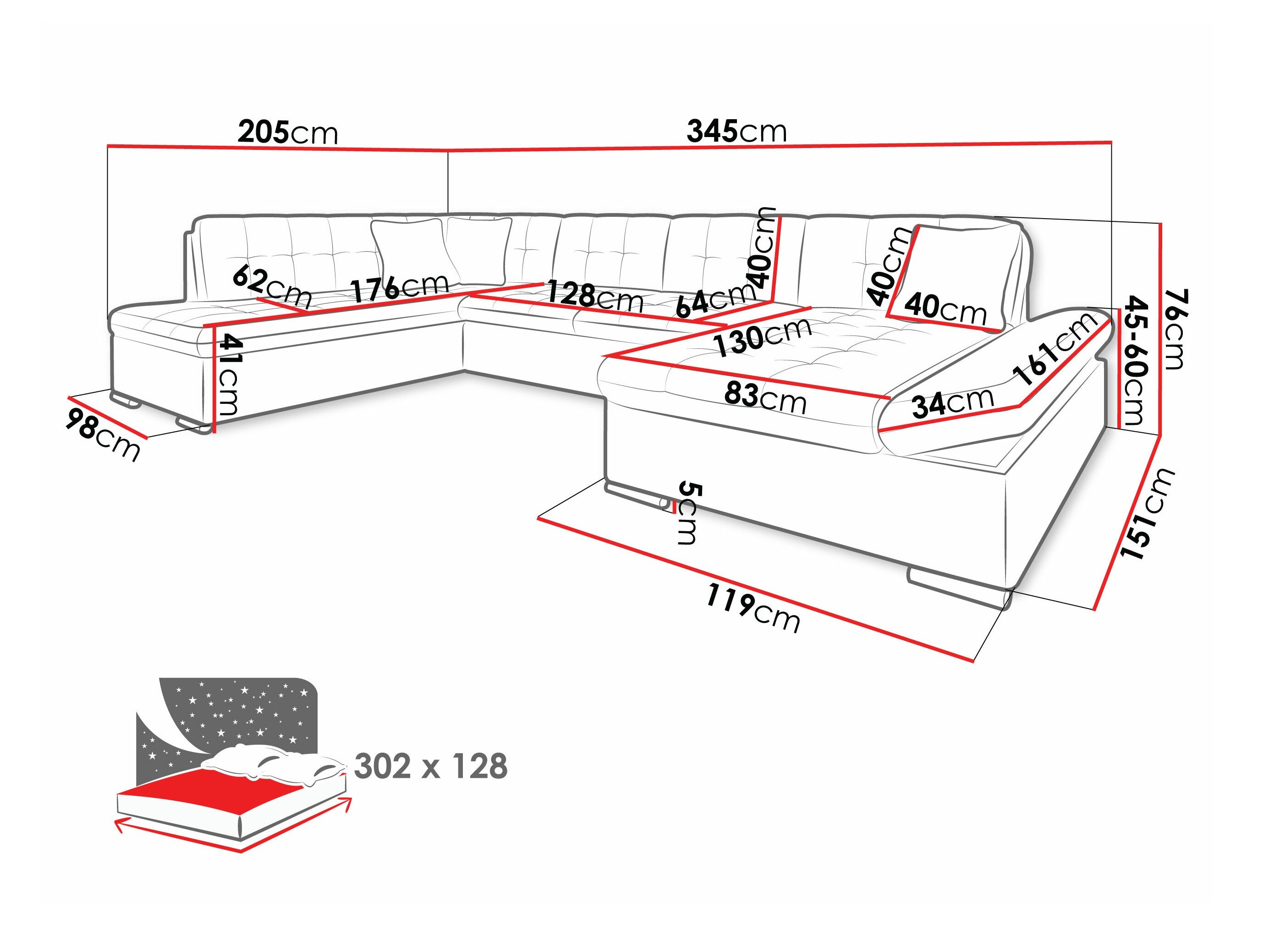 Hjørnesofa Comfivo Tilia I (Soft 011 + Soul 17)