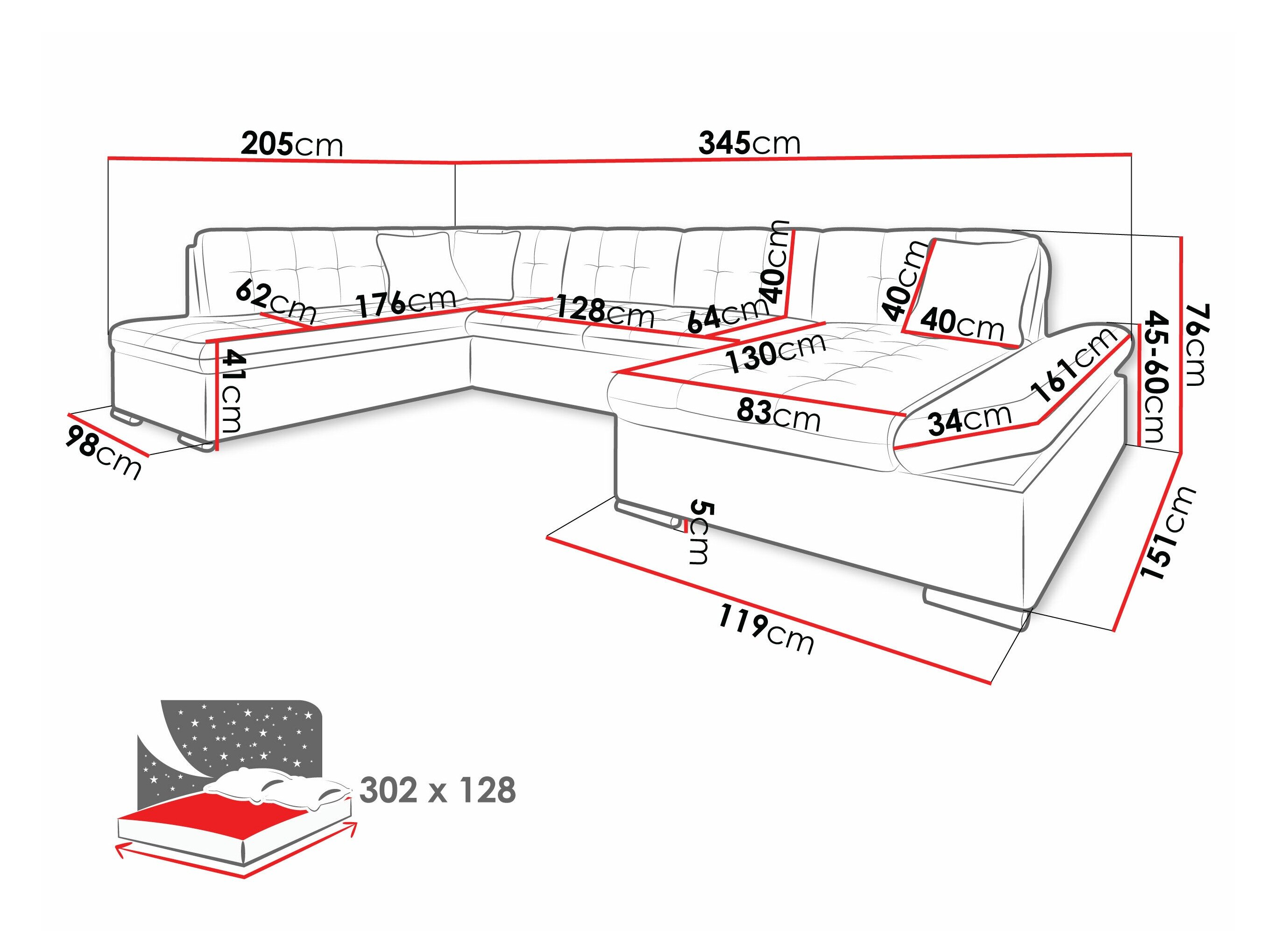 Hjørnesofa Comfivo Tilia I (Soft 017 + Kronos 22 + Kronos 02)