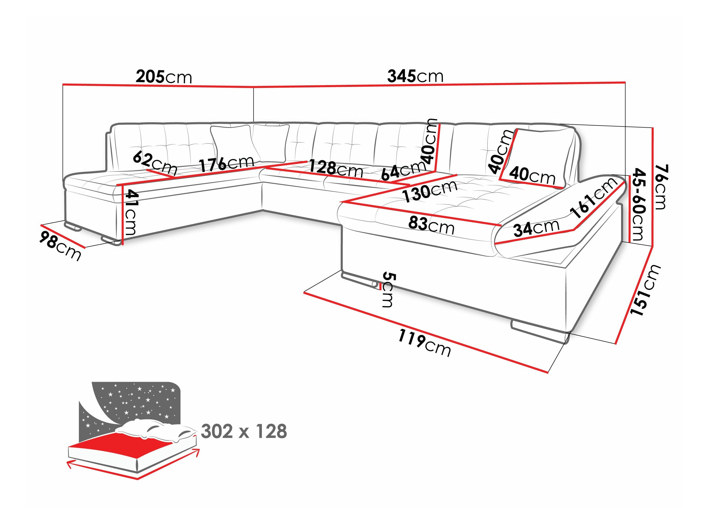 Hjørnesofa Comfivo Tilia II (Baloo 2073)
