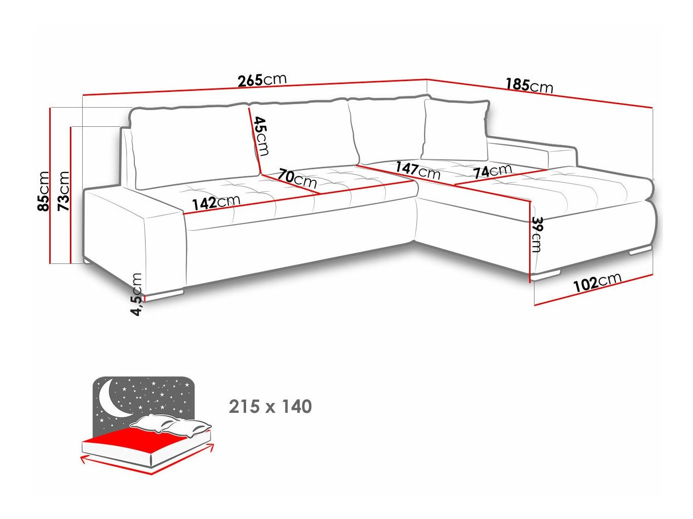 Hjørnesofa Comfivo Nitor I (Soft 011 + Lux 06)