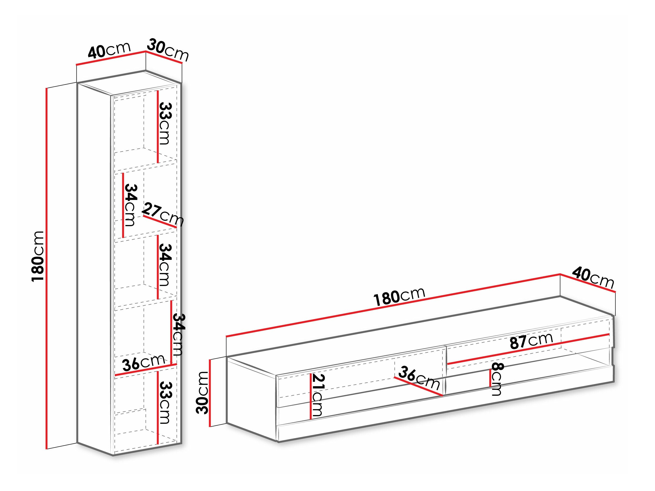 Stuemøbelsæt Vilrin VI (Sort + Blank sort)