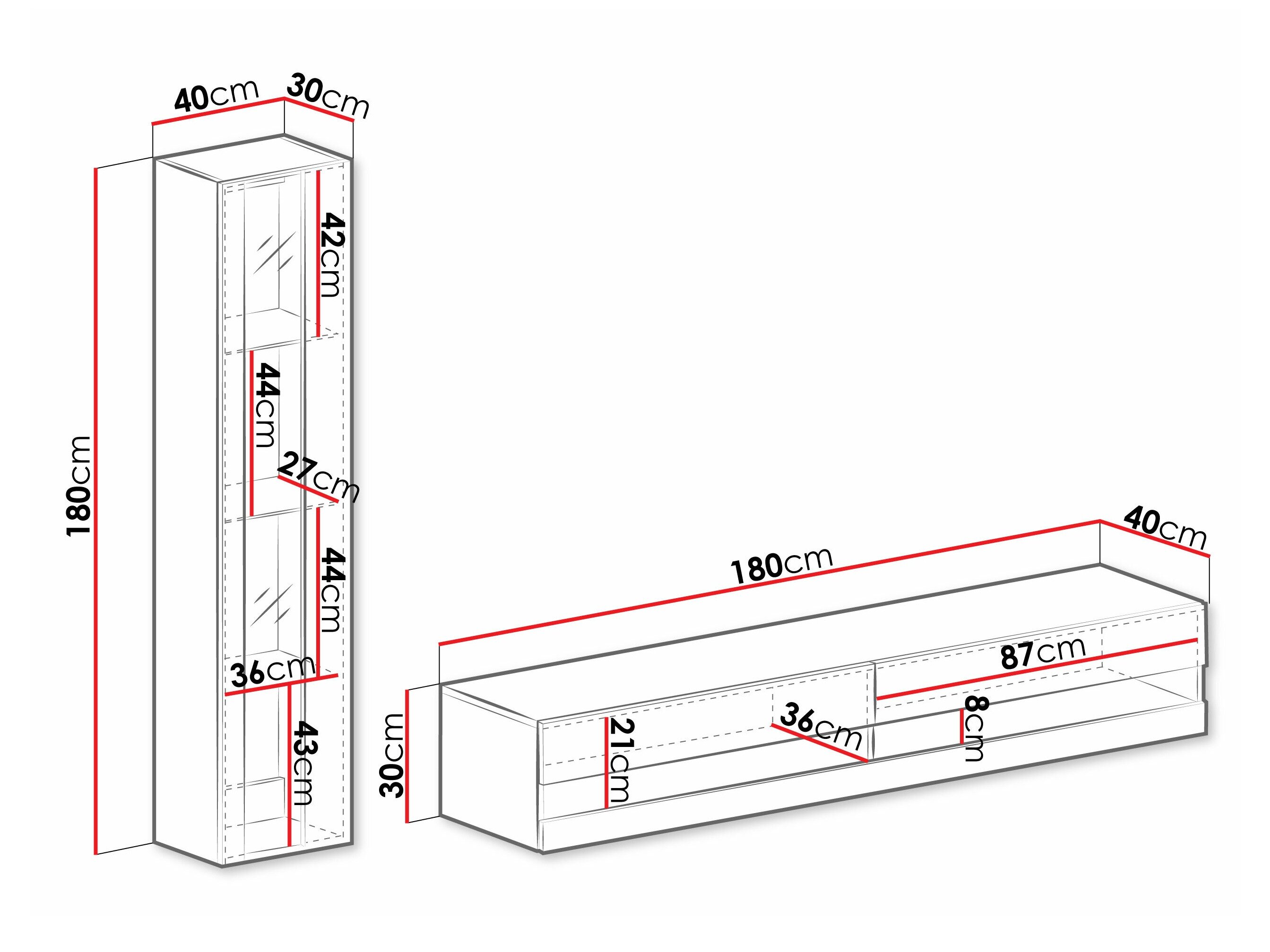 Stuemøbelsæt Vilrin VIII (Sort + Blank sort)