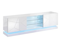 TV-meubel Linar I (Wit + Glanzend wit)