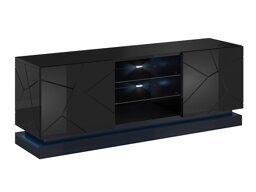 TV-meubel Linar (Zwart + Glanzend zwart)